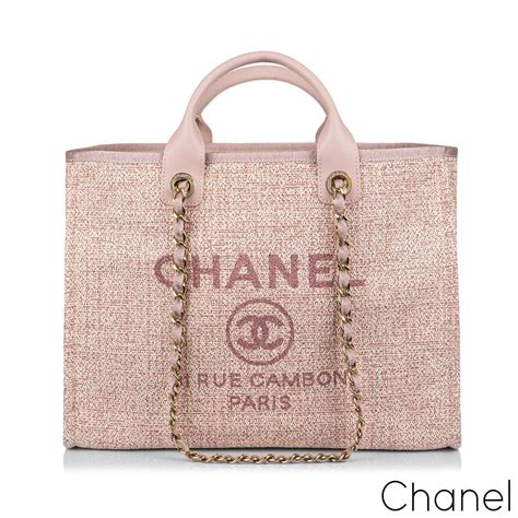 chanel deauville tote pink|chanel deauville tote size comparison.